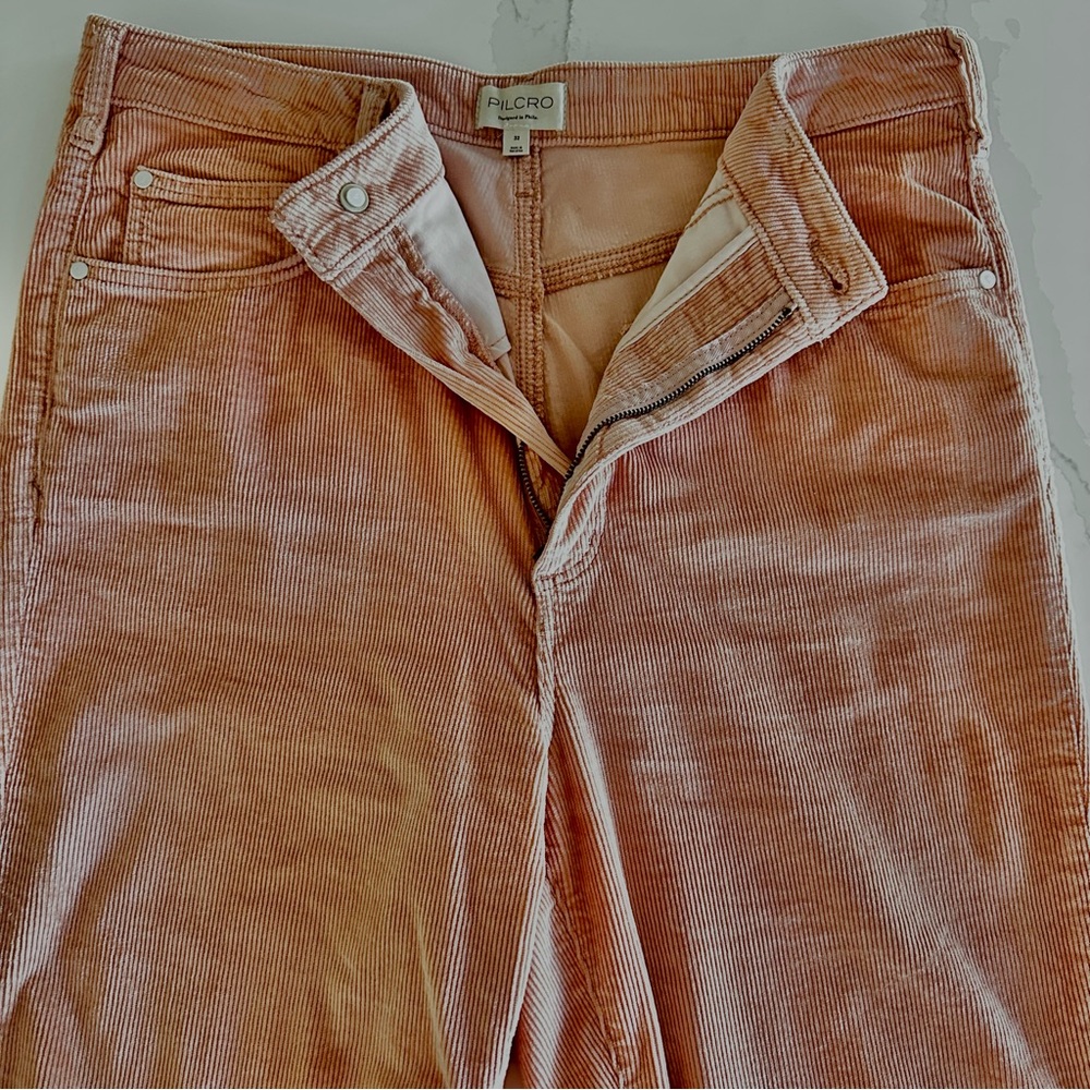Anthropologie Pilcro Corduroy Pants Pink Size 32 - Picture 2 of 3